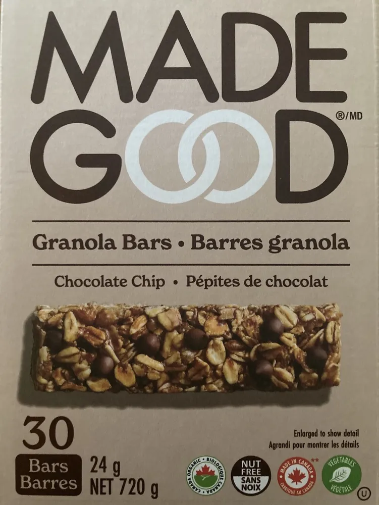 Pépites de chocolat Barres Granola