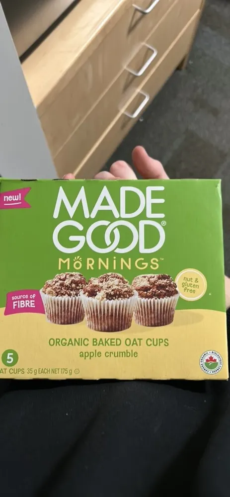 ORGANIC BAKED OAT CUPS apple crumble