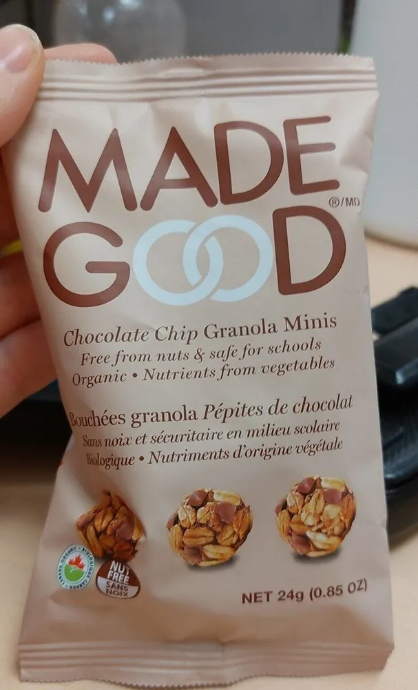 bouchée granola aux pépites de chocolat