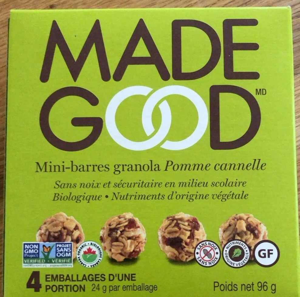 Mini-barres granola Pomme cannelle