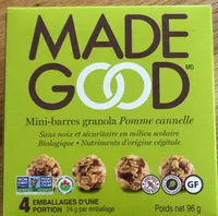 Mini-barres granola Pomme cannelle