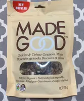Bouchées granola biscuits et crème