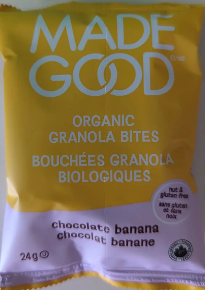 organic granola bites chocolate banana