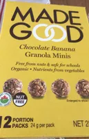 Chicolate banana granola minis