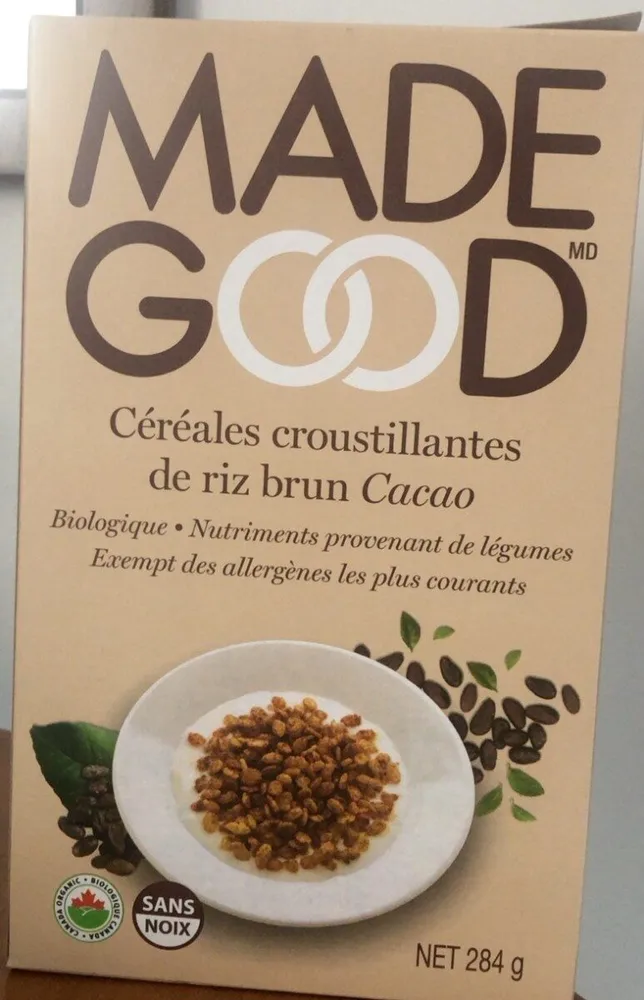 Céréales croustillantes de riz run cacao