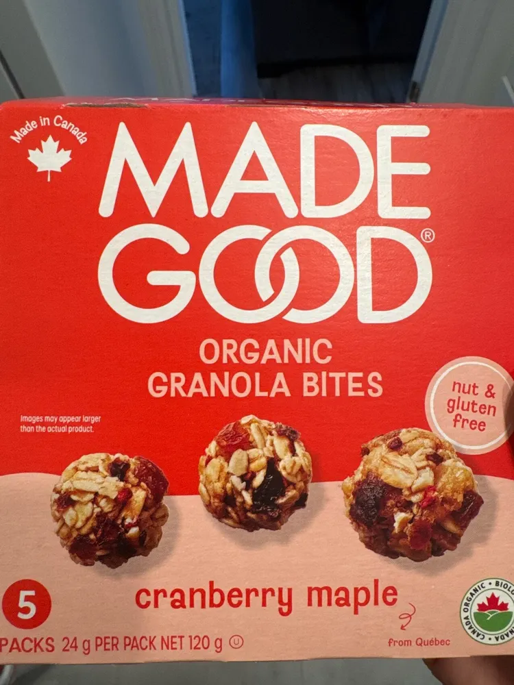 Organic Granola Bites - Cranberry Maple