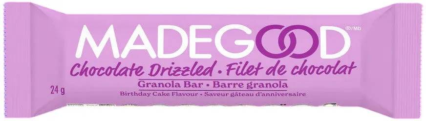 Chocolate Drizzled Granola Bars, Birthday Cake Flavour / Flavor
