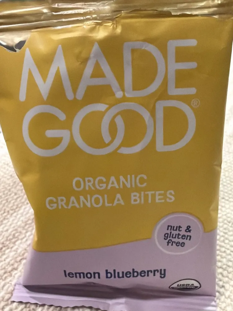 Organic Granola Bites lemon blueberry