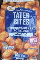 Tater bites, shredded shaped potatoes
