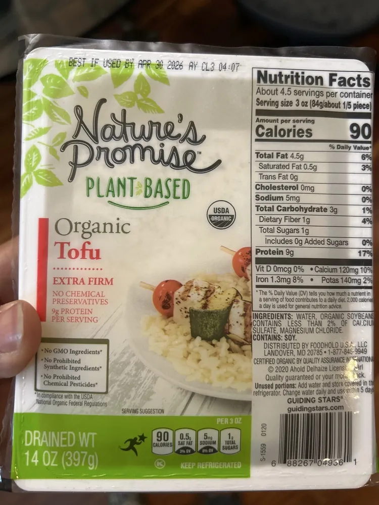 Organic tofu