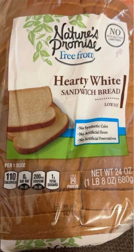 Hearty white sandwich bread
