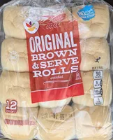 Brown & serve enriched rolls