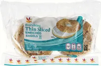 Thin sliced everything enriched bagels