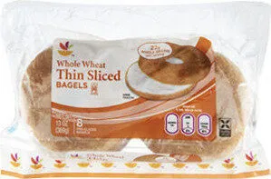 Thin sliced whole wheat bagels
