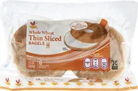 Thin sliced whole wheat bagels