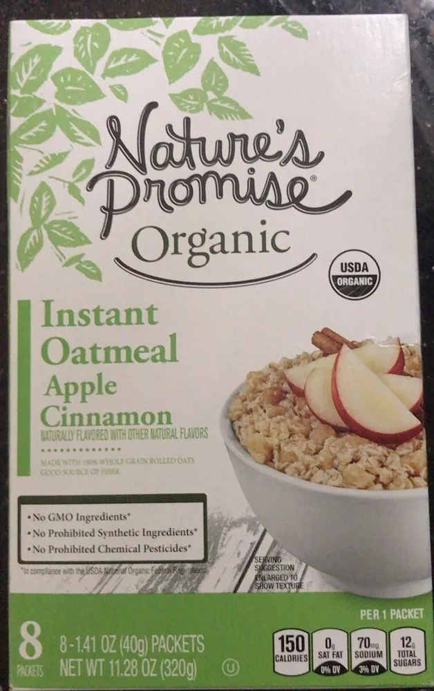 Instant Oatmeal apple cinnamon