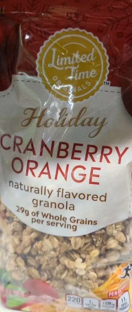 Cranberry orange granola