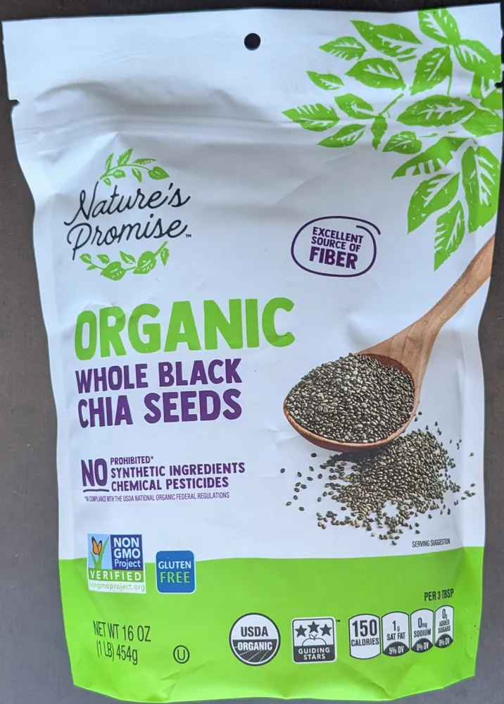 Organic Whole Black Chia Seeds
