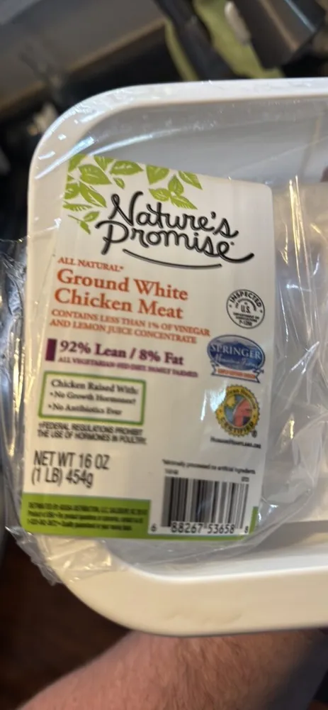 92% lean Ground white chicken