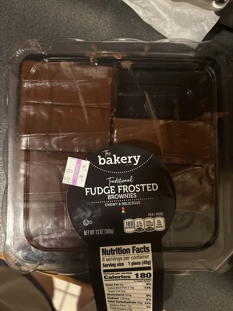 Traditional fudge frosted brownies