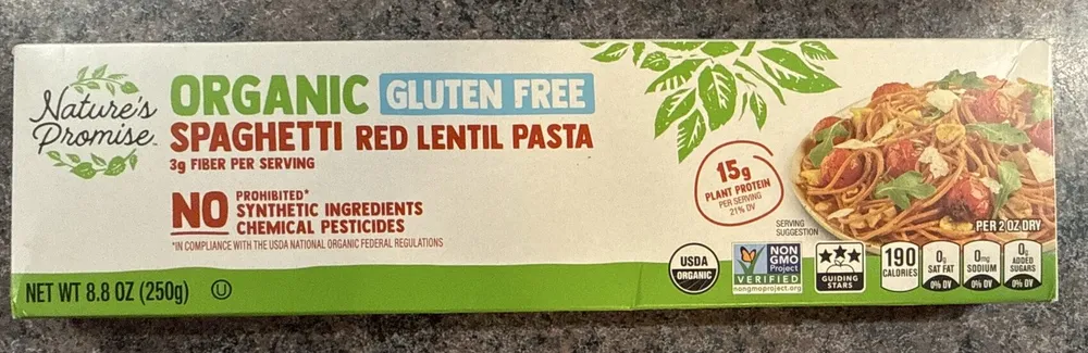Gluten Free Organic Lentil Spaghetti Pasta