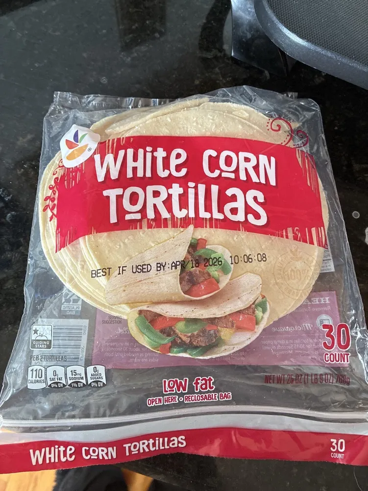 Giant White Corn Tortillas