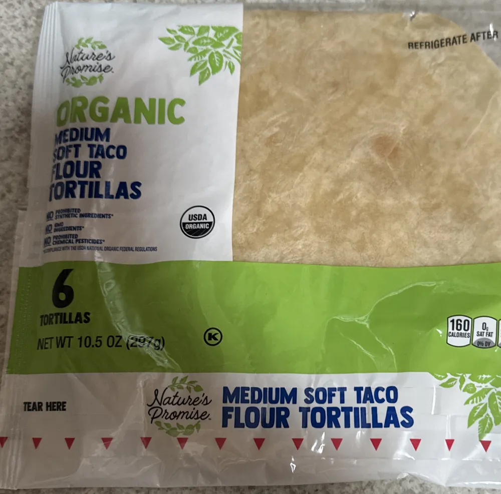 Medium soft taco flour tortillas