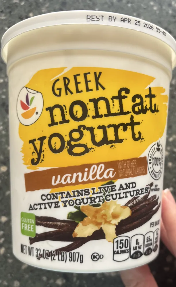GREEK nonfat yogurt vanilla