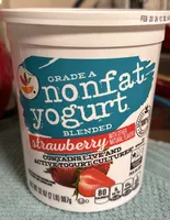 Blended nonfat yogurt (strawberry)