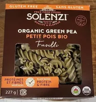 Organic green pea fusilli