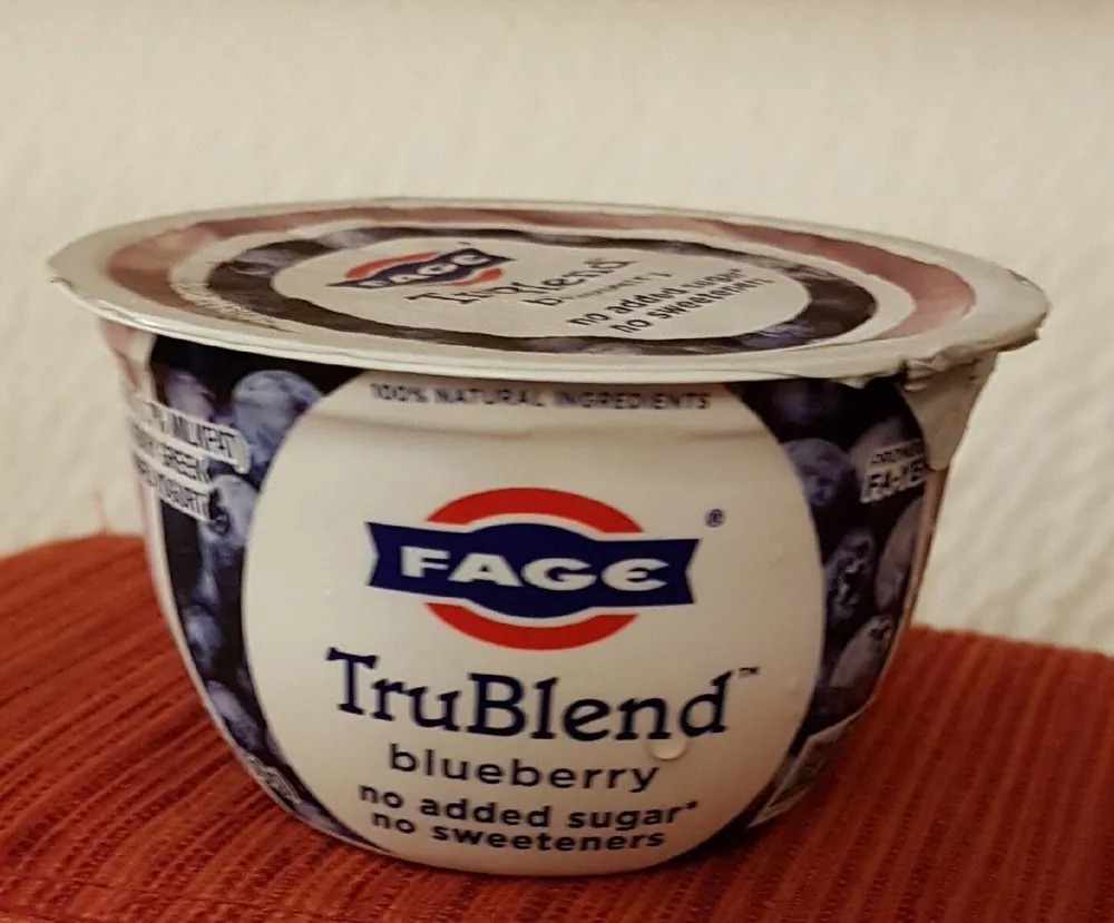 Blueberry trublend greek strained yogurt