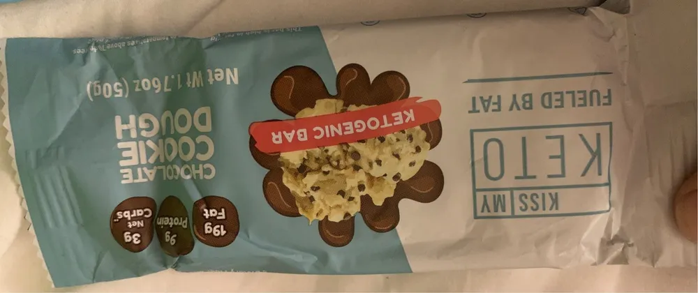 Chocolate cookie dough ketogenic bar