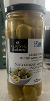 Green olive stuffed with garlic