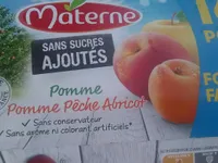 materne pomme peche abricot sabs sucres ajoutes
