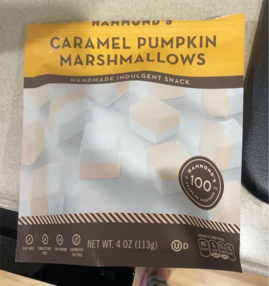 Caramel, pumpkin marshmallows