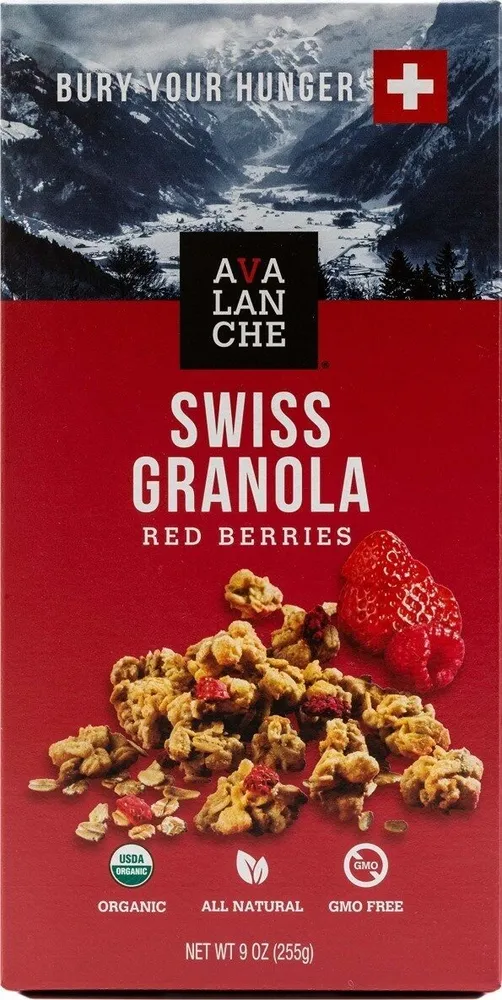 Organic red berries swiss granola