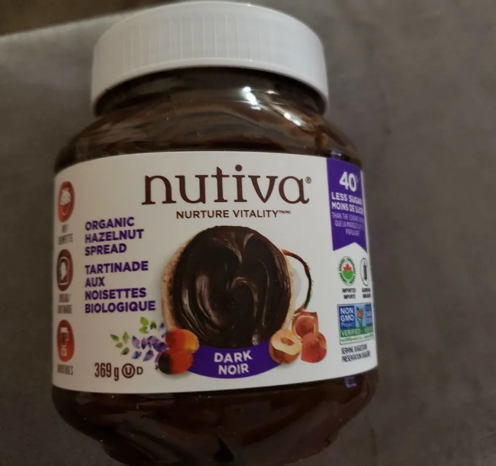 Organic Dark Hazelnut Spread With Cocoa
