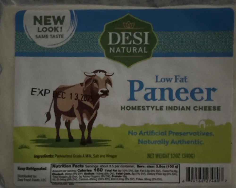 Low fat paneer