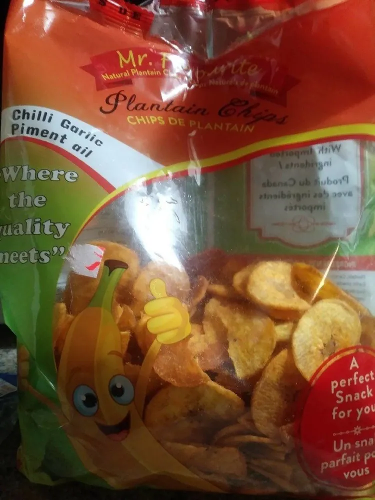 Chips de plantains piment et ail