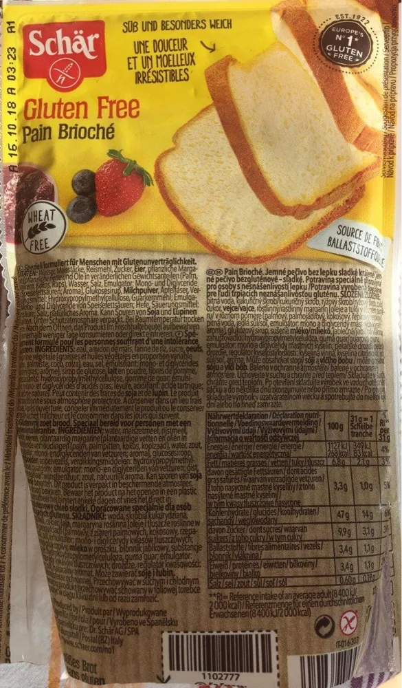 Pain brioché gluten free