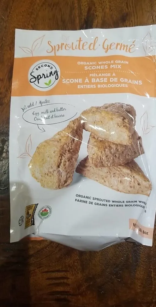 Organic whole grain scones mix