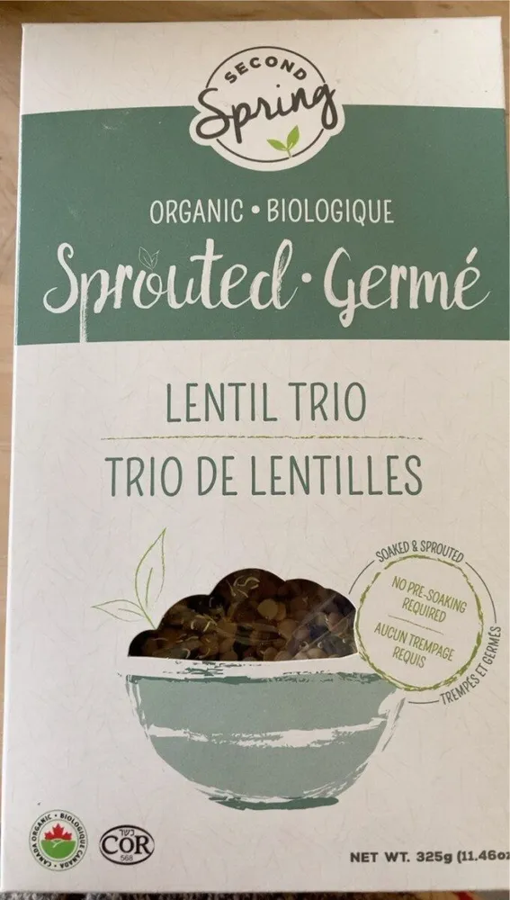 Sprouted lentil trio