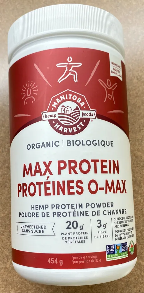 Max Protein Hemp Protein Powder, Unsweetened