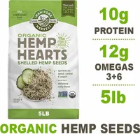 Organic Hemp Hearts, Shelled Hemp Seeds