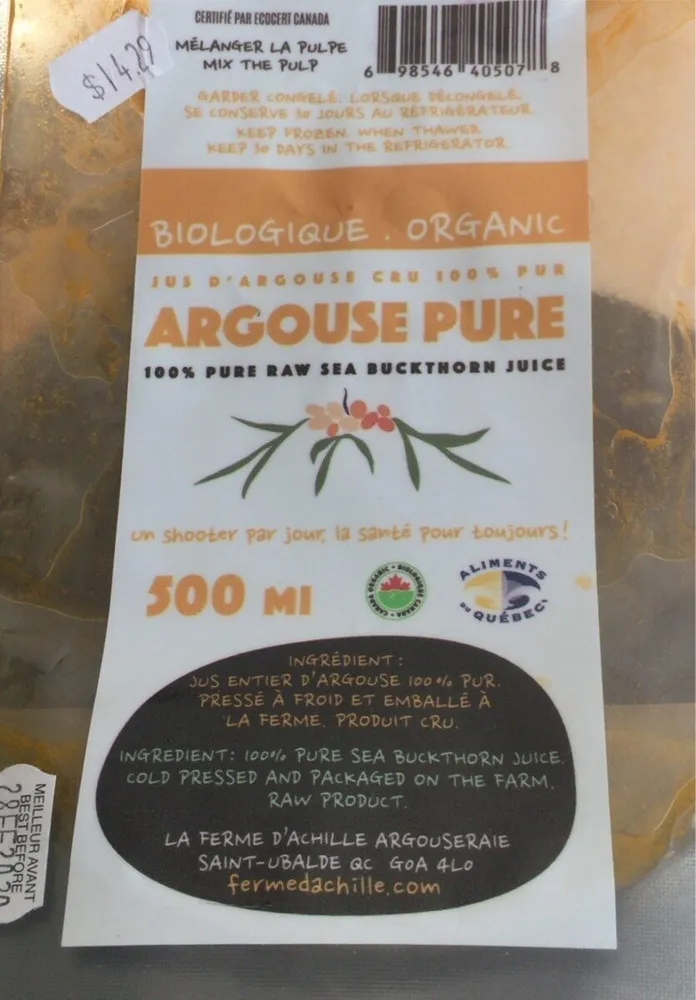 Jus d’argouse cru