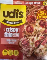 Supreme pizza crispy thin crust