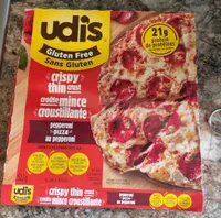 Crispy thin crust pepperoni pizza