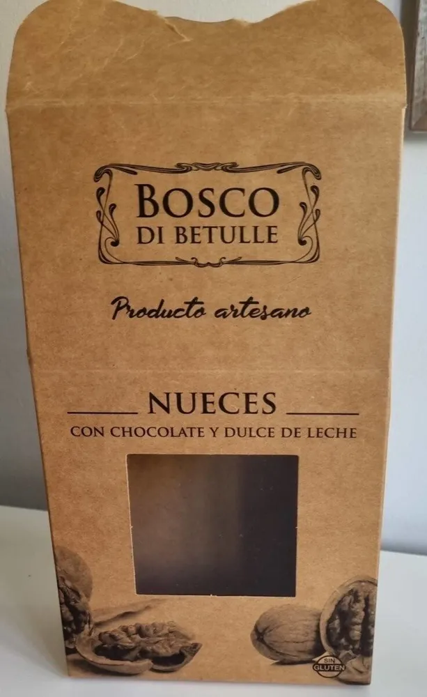 Nueces con chocolate y dulce de leche