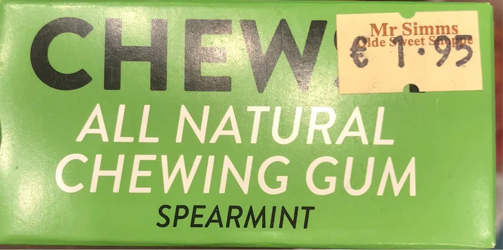 Chewsy Spearmint All Natural Chewing Gum 18G