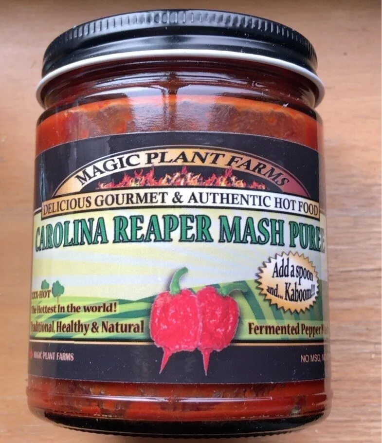 Carolina reaper mash puree